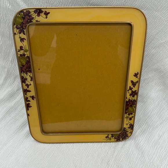 Bucklers 5th Ave Other - Vintage, rare Floral Yellow enamel Picture Frame mid-century Bucklers art deco